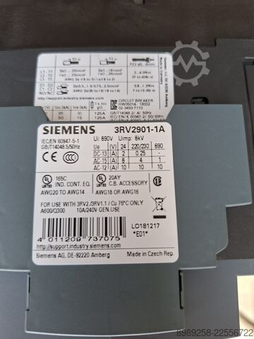 Motorskyddsbrytare med hjälpkontakt Siemens 3RV2031-4PA10