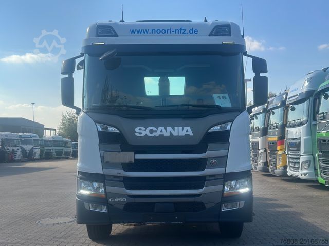 Kanca kasalı yük kamyonu (roll-off) SCANIA G450 Abroller Hiab ULT21S59 Lift/Lenk AHK Navi