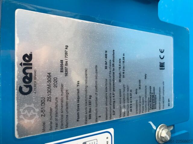 Csuklós teleszkópos platform Genie Z 51/30J