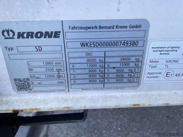 Transporte de volumes Krone Mega Volume / BPW Axles / Discbrakes / German T...