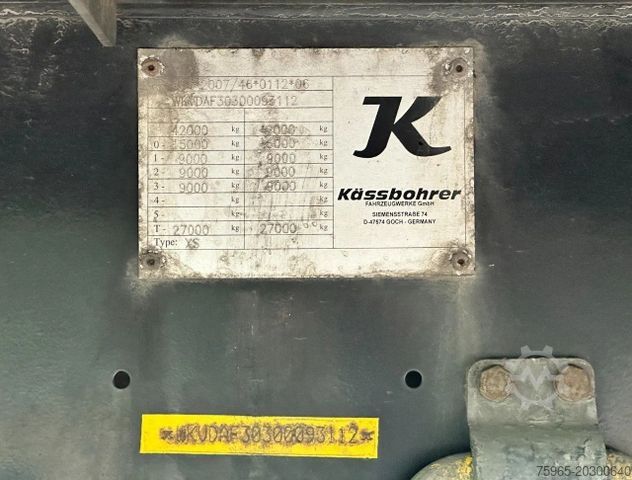 Open oplegger met zeil KÄSSBOHRER XS VALX AXLES DRUM BRAKES NEW CURTAINS NL-TRAILE