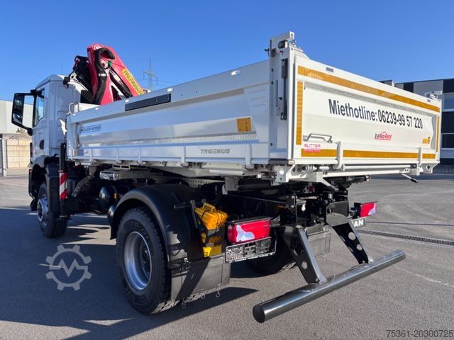 Driezijdige kipper MAN TGM 18.320 4X4 BB Krankipper Palfinger PK 12.501