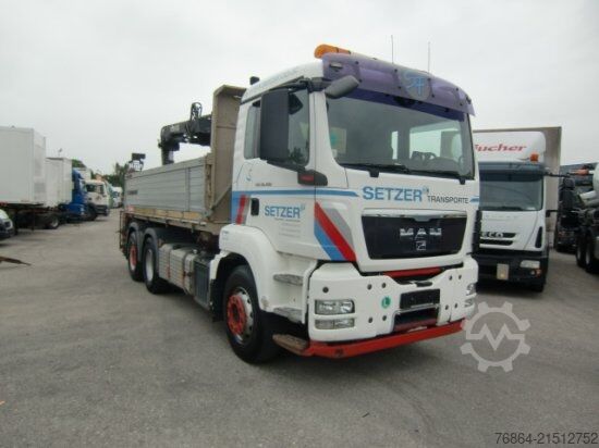 Třístranný sklápěč MAN TGS 26.400 3-SEITENKIPPER, 6X2-2 LENKACHSE HIAB 144ES -3DUO