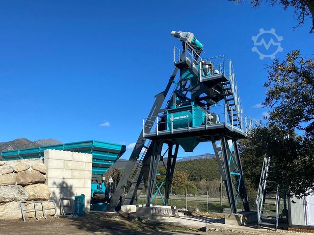 Betongblandningsanläggning / betongfabrik CONSTMACH Concrete Mixing  Plant 100 M3/H Compact Concrete Mixing Plant