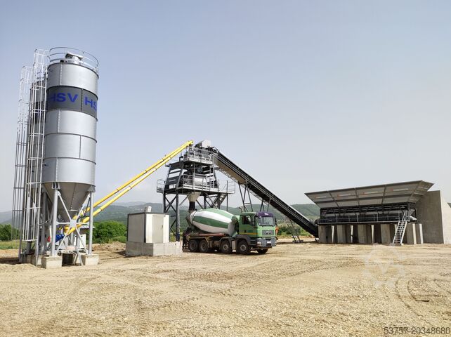 Betongblandningsanläggning / betongfabrik CONSTMACH Concrete Mixing Plant 160 M3 Stationary Concrete Mixing Plant