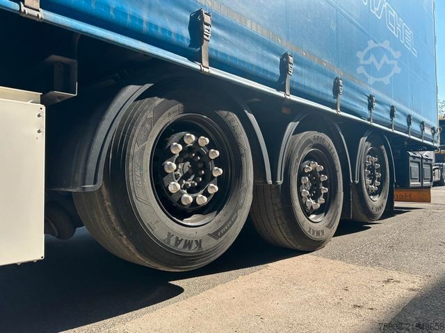 Nyitott ponyvás félpótkocsi SCHMITZ CARGOBULL SCS 24/L-13.62 Edscha Palettenkasten 2xLift Zink