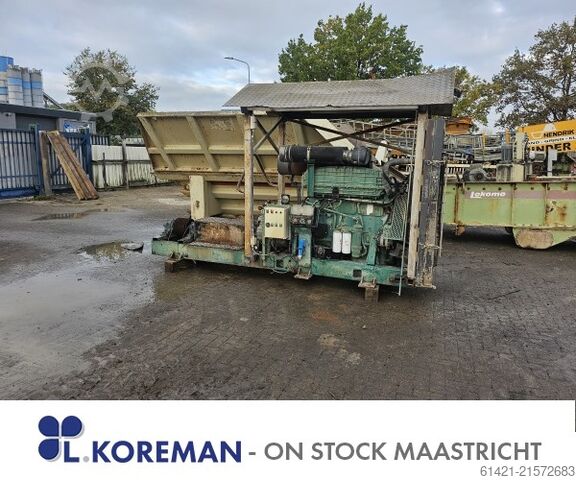 Metso/Lokomo kæbeknuser med tragt og vibrationsrende Metso Lokomo jaw crusher with hopper and vibrating chute