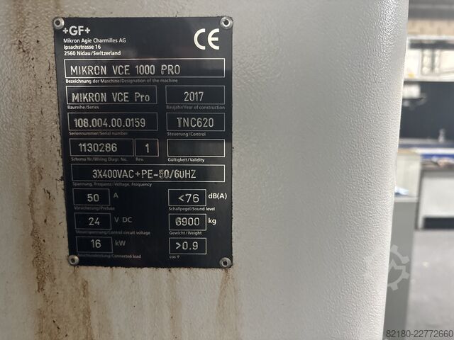 Verticaal bewerkingscentrum Mikron VCE 1000 Pro