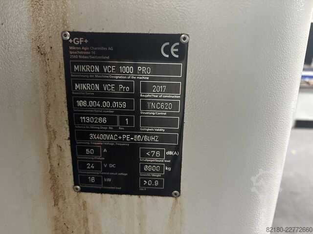 Verticaal bewerkingscentrum Mikron VCE 1000 Pro