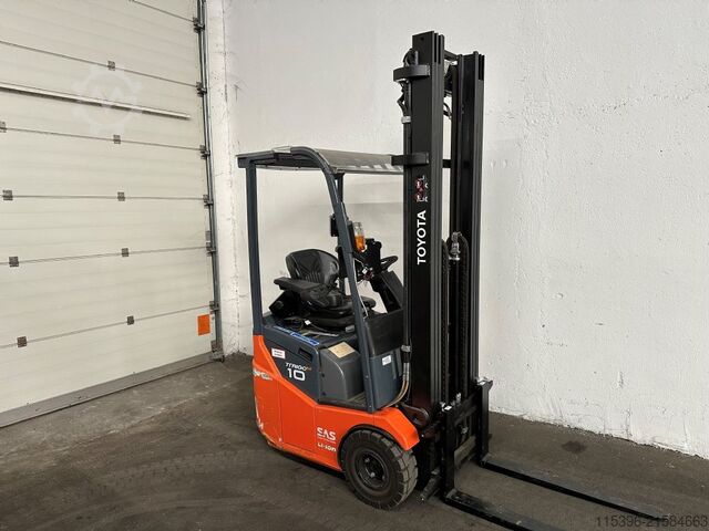 Elektromos háromkerekű targonca Toyota 7FBEST10 - TRIPLEX 6 m - 909 Stunden !!!