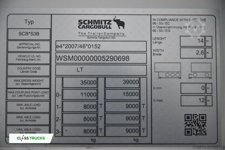 Reefer semi̇treyler SCHMITZ CARGOBULL SKO FP 45 Carrier Vector 1550