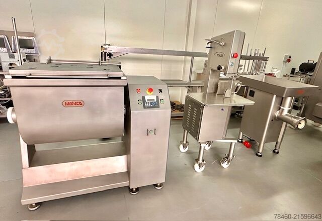 Meat processing machine Set of machines - grinder - mixer - saw 