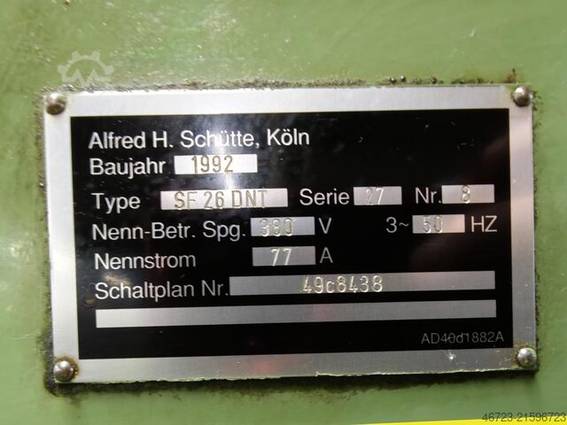 Multi-spindle machine Schütte SF 26 DNT