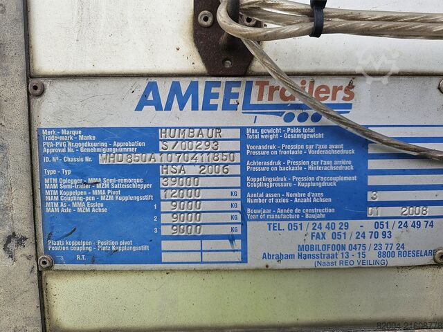 2008 HUMBAUR HSA 2006 | VERZINKT CHASSIS | SAF SCHIJFREM. HUMBAUR HSA 2006 | GALVANIZED CHASSIS | SAF DISC.