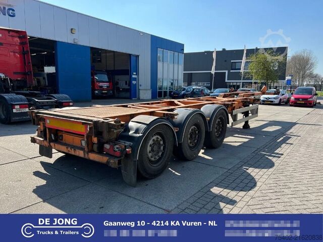 Containertransport Van Hool 3B0070 / Mercedes + Disc / 1x Extendable / Lift...