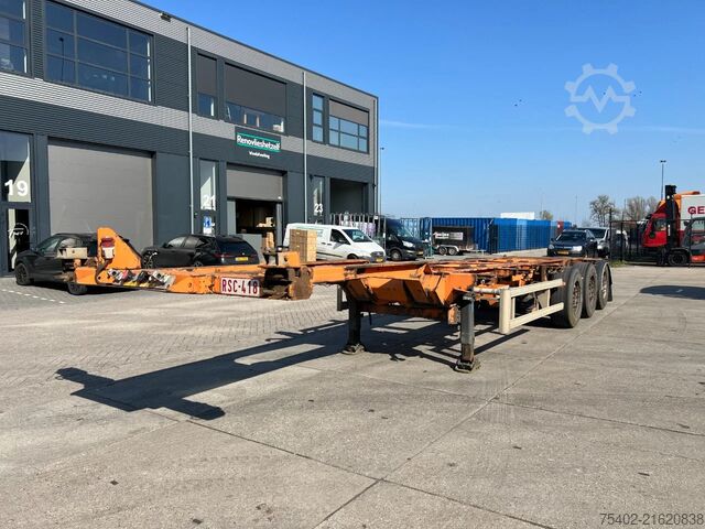 Containertransport Van Hool 3B0070 / Mercedes + Disc / 1x Extendable / Lift...