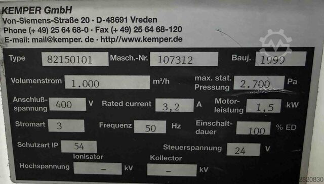Schweißrauchabsaugung KEMPER 82150101