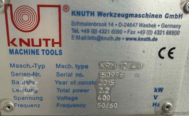 Rondbuigmachine met drie rollen KNUTH KRM 12/4,0