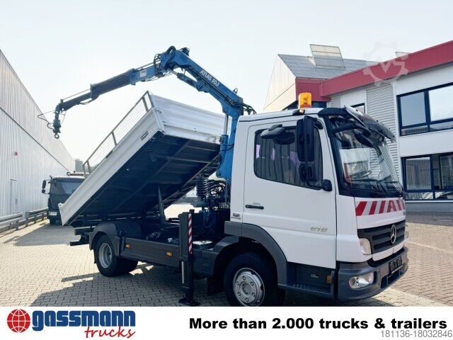 Tipper van Mercedes-Benz Atego 818 K 4x2 mit Kran Atlas AK 50.1-A2
