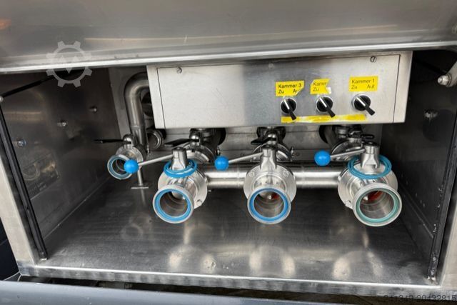 Cisterciski kamion MAN TGS 26.440 6x2 Isoliert Milchtank 3 Kammern