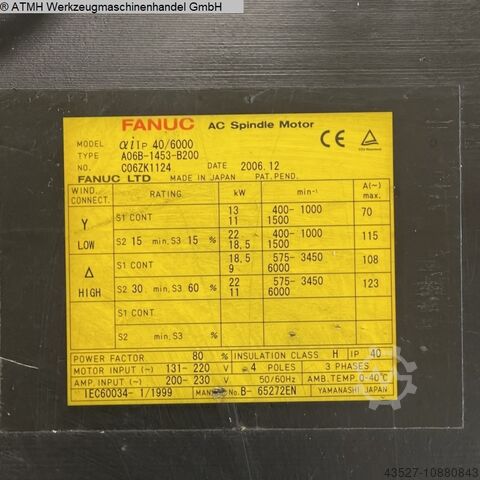 Motor FANUC A06B-1453-B200