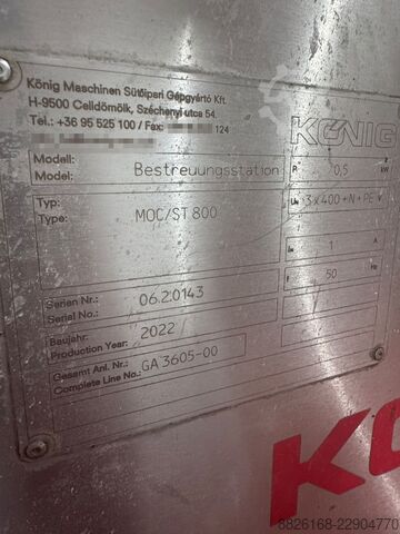 Linie pentru gogoși/hamburgeri/pâinițe König Combiline KCL6 avec station de donut