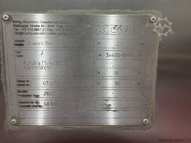 Linie pentru gogoși/hamburgeri/pâinițe König Combiline KCL6 avec station de donut