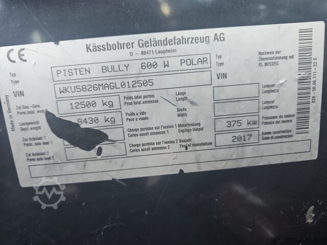 PistenBully Kässbohrer Geländefahrzeug AG PISTEN BULLY 600 W POLAR