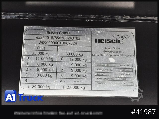Tippsemitrailer REISCH RHKS, Alu  50m³, Lift Kombitüren, 2x sofort.