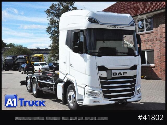 Lastbil med utbytbar kaross DAF XG+ 480 FAN Intarder Lenkachse, Steering Axle