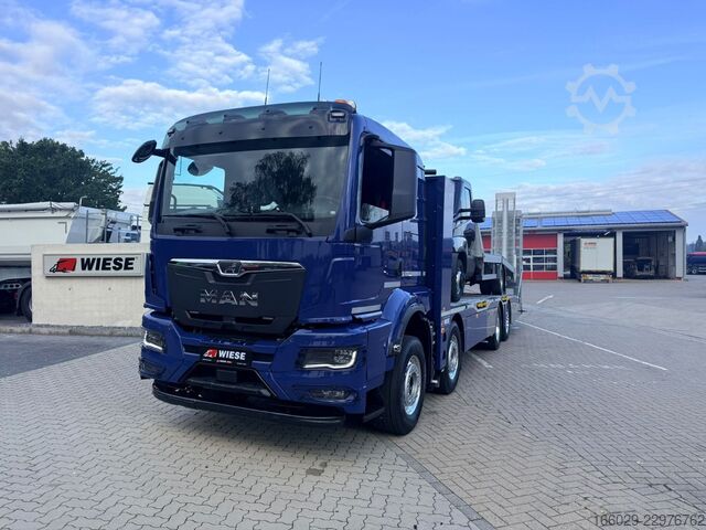 Camião de plataforma MAN TGS 35.540  Maschinentransporter mit Rampen