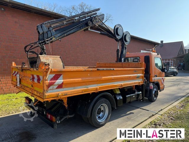 Driezijdige kipper bestelwagen FUSO Canter 7C18 3 S-Kipper /Hiab 055 12m 500 kg