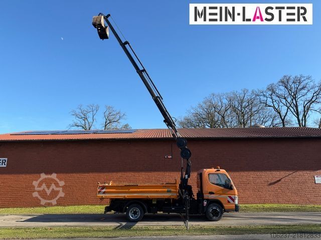 Driezijdige kipper bestelwagen FUSO Canter 7C18 3 S-Kipper /Hiab 055 12m 500 kg