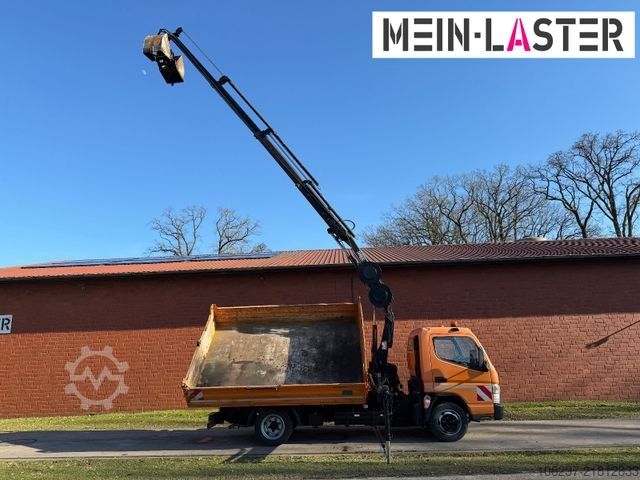 Driezijdige kipper bestelwagen FUSO Canter 7C18 3 S-Kipper /Hiab 055 12m 500 kg