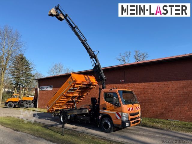 Driezijdige kipper bestelwagen FUSO Canter 7C18 3 S-Kipper /Hiab 055 12m 500 kg