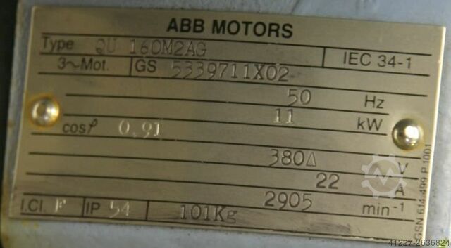 Elmotor 11 kW 2905 o / min ABB QU160M2AG