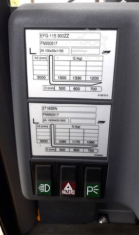 Empilhadeira de 3 rodas Jungheinrich EFG 115