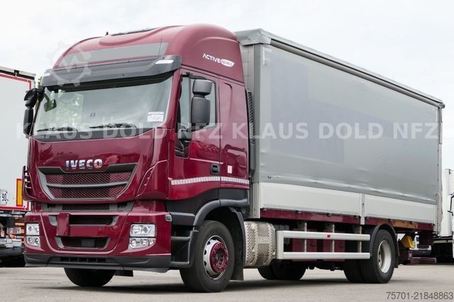 Camion cu platformă și prelată IVECO Stralis 460 PP Bordwände Retarder LBW Euro 6