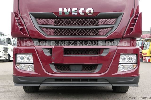 Camion cu platformă și prelată IVECO Stralis 460 PP Bordwände Retarder LBW Euro 6