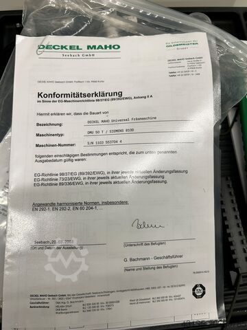 Universellt bearbetningscentrum Deckel Maho DMU 50T