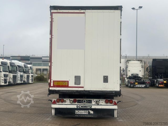 Auflieger mit Pritsche & Plane SCHMITZ CARGOBULL SCB S3T Mega Hubdach Edscha Liftachse
