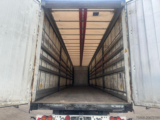 Auflieger mit Pritsche & Plane SCHMITZ CARGOBULL SCB S3T Mega Hubdach Edscha Liftachse