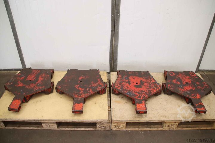 Maschinen-Transportrolle Transportfahrwerk 4 Stück unbekannt 655/560/H95 mm
