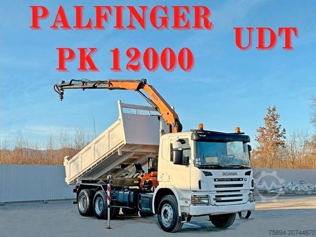 Auto-dizalica montirana na kamionu SCANIA P 380 Kipper 5,10 m * PK 12000 * 6x4