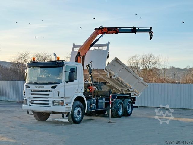 Auto-dizalica montirana na kamionu SCANIA P 380 Kipper 5,10 m * PK 12000 * 6x4