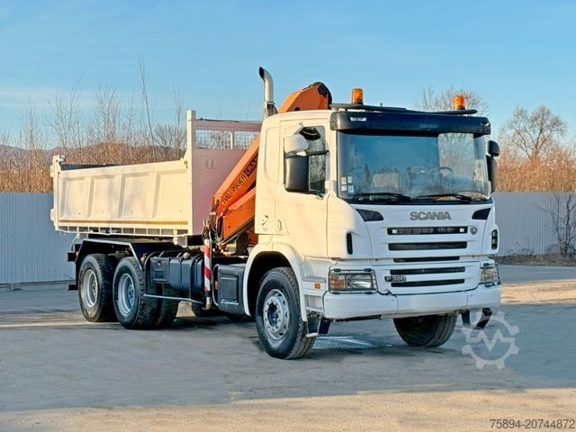 Auto-dizalica montirana na kamionu SCANIA P 380 Kipper 5,10 m * PK 12000 * 6x4
