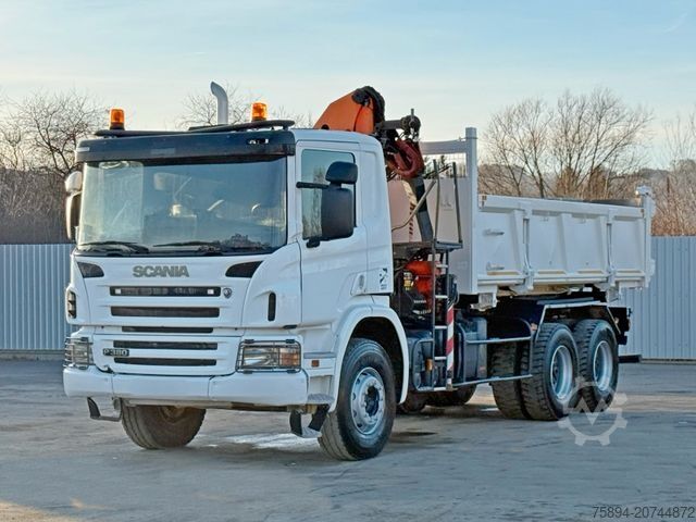 Auto-dizalica montirana na kamionu SCANIA P 380 Kipper 5,10 m * PK 12000 * 6x4