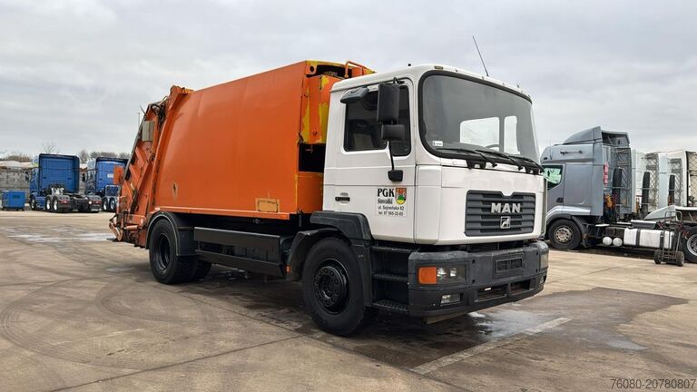 Vuilniswagen MAN 18.285 (GARBAGE TRUCK / TOP CONDITION / 6 CYLIN...