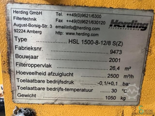 Afzuigingen Herding HSL 1500-8-12/8 S 2001 Herding HSL 1500-8-12/8 S