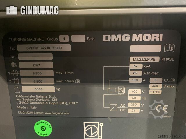DMG MORI Sprint 42/10 γραμμικό DMG MORI Sprint 42/10 linear